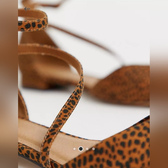 ASOS DESIGN Lifetime pointed ballet flats in cheetah - Picture 2 of 4